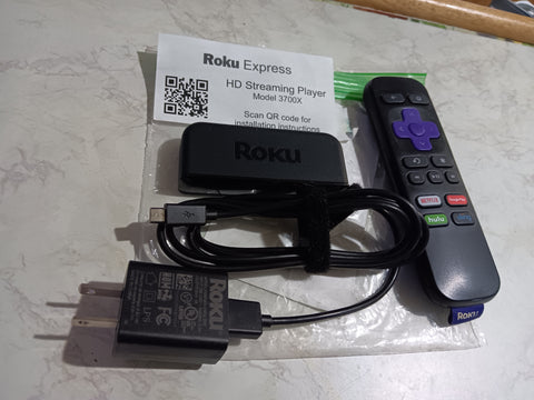 Roku Express 3700x HD Streaming Media Player + Remote + Power Cable