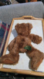 Russ Berrie Wadsworth 13" Teddy Bear Brown Burgundy Ribbon Vintage 1990 Plush Toy Vintage