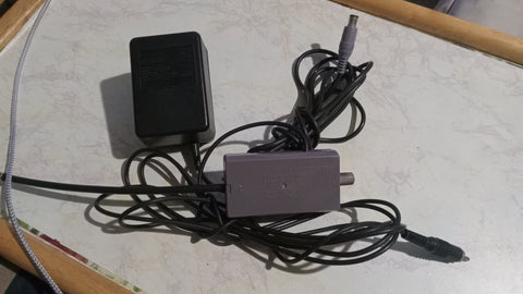 SNES BUNDLE OEM AC Adapter + RF Cable TV Cord Super Nintendo Brand