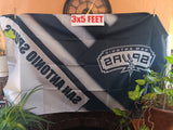 San Antonio Spurs Diagonal NBA 3X5 Feet Flag Banner Pole or Wall Decor