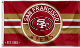 San Francisco 49ers 3x5 NFL Flag Circular Seal Red & Gold