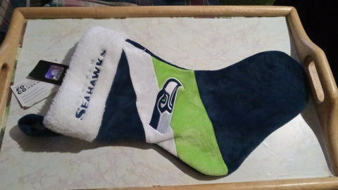Seattle Seahawks Football NFL Logo Plush 17" Holiday Christmas Stocking