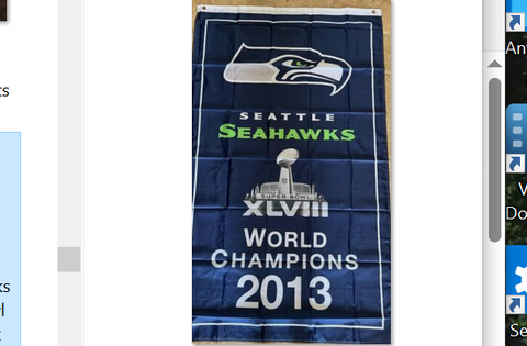 Seattle Seahawks NFL Super Bowl XLVIII 3x5 foot Flag