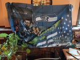 Seattle Seahawks Stars & Stripes & Steroids NFL 3X5 Feet Flag Banner