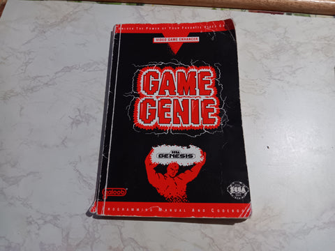 Sega Genesis Game Genie Programming Manual and Code Book by Codemasters