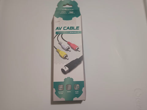 Sega Genesis Model 2 or 3 Six Feet AV Cable Tomee Brand TV Cord