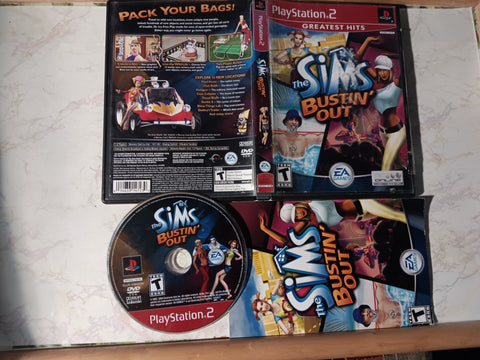 Sims Bustin' Out PS2 Tested Playstation 2 Video Game