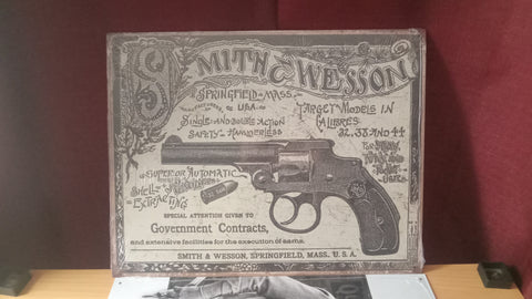 Smith & Wesson Government Contracts Tin Sign 16 x 12.5