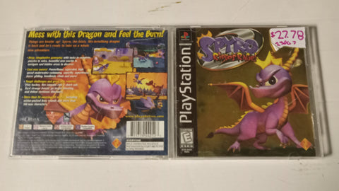 Spyro The Dragon 2 Ripto's Rage Gold Foil Front Used Playstation 1 Video Game