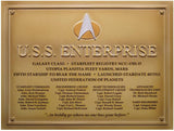 Star Trek Next Generation 2016 Loot Crate USS Enterprise Dedication Plaque Replica Decal