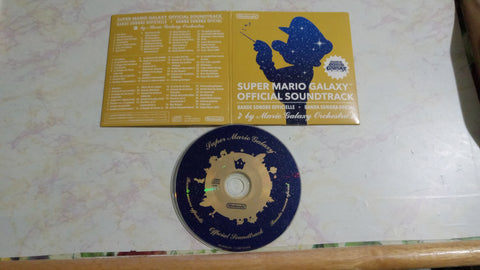 Super Mario Galaxy Official Soundtrack CD Nintendo Wii 2007 w/ Sleeve Tested