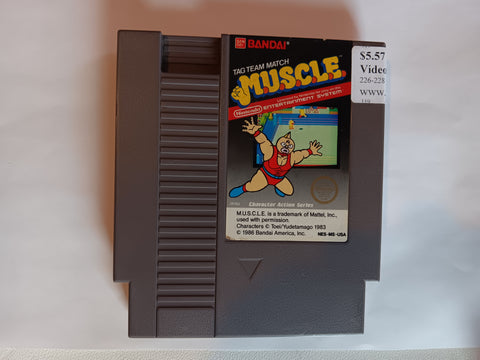 Tag Team Match Muscle Wrestling NES Original Nintendo Used Video Game