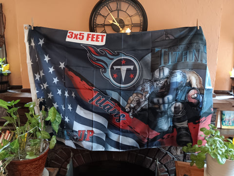 Tennessee Titans Stars & Stripes & Steroids NFL 3X5 Feet Flag Banner