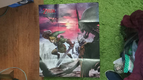 POSTER MAP ONLY The Legend of Zelda Twilight Princess 30x24 Gamecube NO GAME