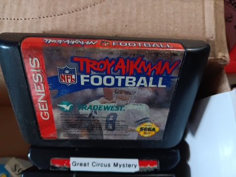 Troy Aikman Football NFL Used Sega Genesis Video Game