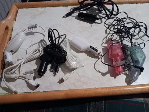 UNTESTED 5 Nintendo DS Gameboy Car Charger Lot Bundle AS IS