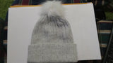 USED Buffalo Bills 47 Brand White Gray Winter Pom Beanie Womens Hat