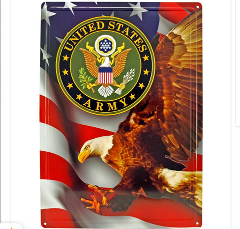 United States Army American Eagle Metal Sign 16x12 Inch Tin Sign