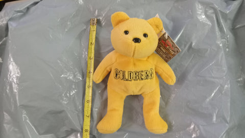 WCW NWO Wrestling Bear Goldberg Racing Champions Plush Teddy Bear Toy