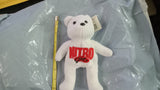 WCW Nitro Girls White Bear Plush 8.5 Inch 1999 Racing Champions Stuffed Animal