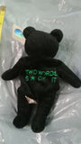 WWF Attitude Bear Degeneration X WWE Plush Toy Teddy Bear Doll