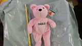 WWF Attitude Bear Sable Pink WWE Plush Toy Teddy Bear Doll