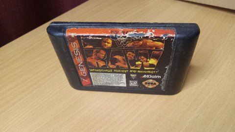 WWF Raw Wrestling Used Sega Genesis Video Game