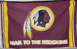 Washington Redskins Commanders Retro Slogan 3x5 NFL Flag Hail To The Redskins