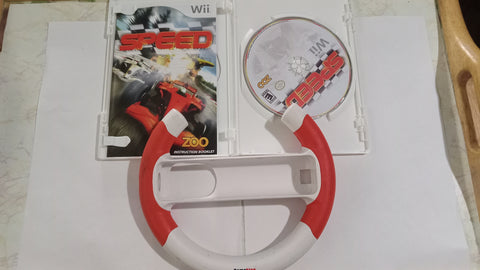 Wheel Controller + Speed Tested Nintendo Wii Video Game