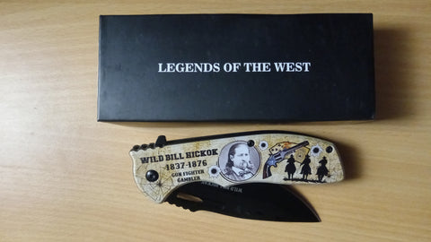 Wild Bill Hickok Wild West Legends of the Old West Spring Assisted Folding Pocket Knife