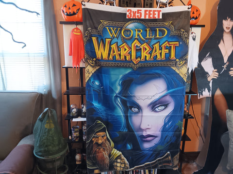 World of Warcraft 3X5 Feet Flag Video Game Cover Banner 2-Sided