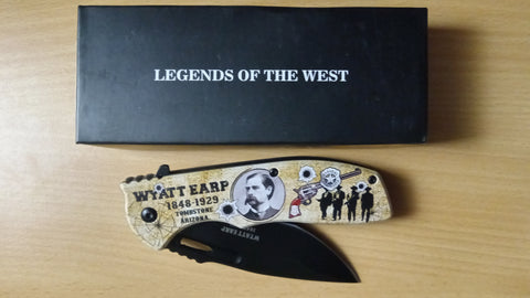 Wyatt Earp Wild West Legends of the Old West Spring Assisted Folding Pocket Knife