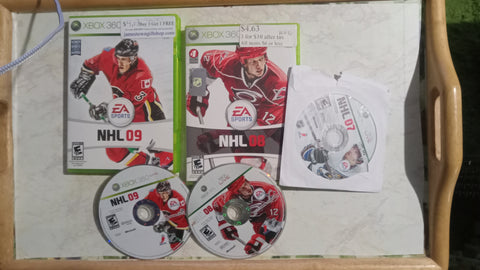 Xbox 360 Lot NHL 07 NHL 08 NHL 09 Tested Xbox 360 Game Bundle