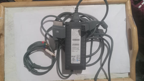 Xbox 360 Original BUNDLE AV + 150W AC Adapter Cord Official Power Cable OEM