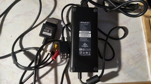 Xbox 360 S Model AV Cord + AC Power Cable OEM Slim Model BUNDLE