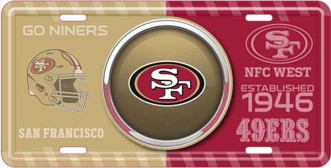 San Francisco 49ers NFL Bullseye License Plate