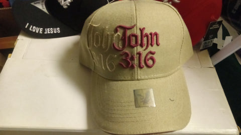 john 316 Shadow Khaki Baseball Cap Christian Hat