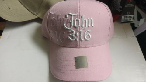 John 3:16 Shadow Pink Baseball Cap Christian Hat