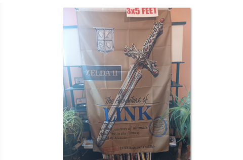 Zelda II Adventures of Link 3X5 Feet Flag Banner Game Cover Design