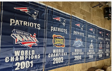 New England Patriots Set of 6 3x5 NFL Super Bowl Flags Bundle