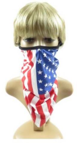 American Flag Face Mask With Ear Loops in Multiple Designs