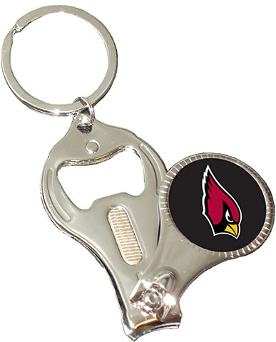 ***50OFF*** Arizona Cardinals NFL 3 in 1 Metal KeyChain Bottle Opener Nail Clipper