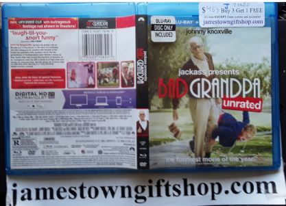 Bad Grandpa Unrated Johnny Knoxville Blu Ray Movie USED