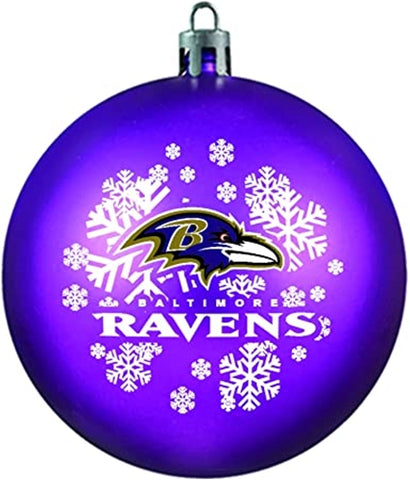 Baltimore Ravens NFL Snowflake Shatter-Proof Ball Christmas Ornament