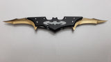 Batman 11 Inch Double Gold Blade Spring Assisted Folding Pocket Knife