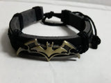 Batman Bat Faux Leather Bracelets
