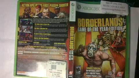 Borderlands Game of the Year Edition USED for Xbox 360 Video Game