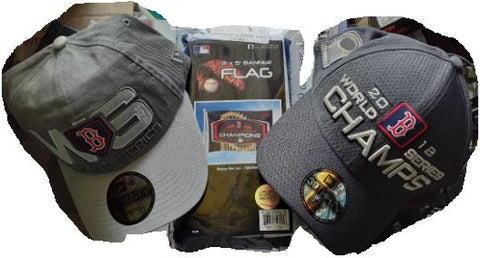 Boston Red Sox MLB World Series 3-Item Hat & Flag Bundle