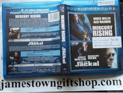 Bruce Willis Double Feature Mercury Rising & The Jackal Blu Ray Movie USED