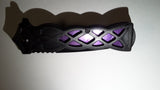 Celtic Knot Weave Purple 8.5 Inch 440 Stainless Steel Spring Assisted Folding Knife
